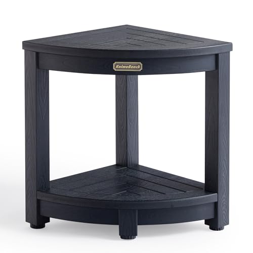 Non-Slip Black Shower Bench for Shaving Legs
