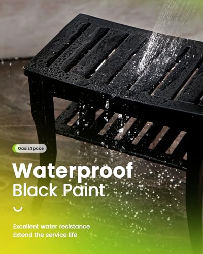 Bamboo Shower Bench with Storage Shelf: Waterproof, Spa-friendly