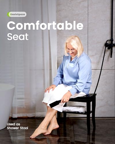 Bamboo Shower Bench with Storage Shelf: Waterproof, Spa-friendly