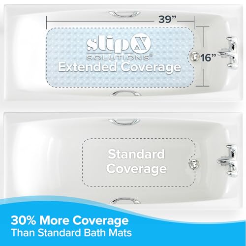 Extra Long Non-Slip Bath Mat for Slippery Tubs