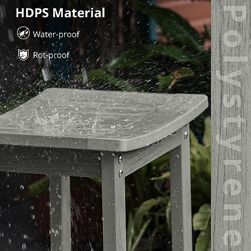 Gray Shower Bench Seat with Storage Shelf