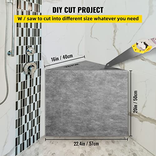 Tileable Corner Shower Bench, Waterproof & Leak Proof