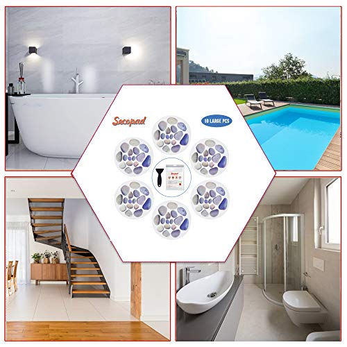 Cobblestone Non-Slip Bathtub Stickers, 10 PCS, Premium Scraper