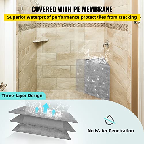 Tileable Corner Shower Bench, Waterproof & Leak Proof