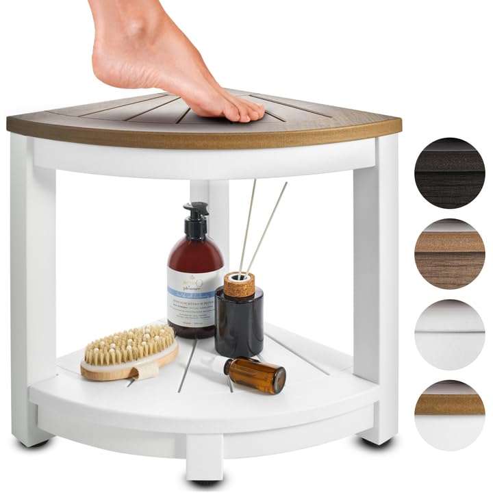 ROHKEX Corner Shower Stool - Waterproof Heavy Duty