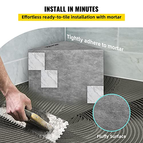 Tileable Corner Shower Bench, Waterproof & Leak Proof