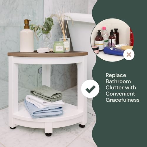ROHKEX Corner Shower Stool - Waterproof Heavy Duty