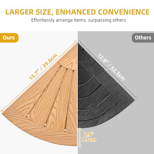 Teak Corner Shower Seat with Storage Shelf