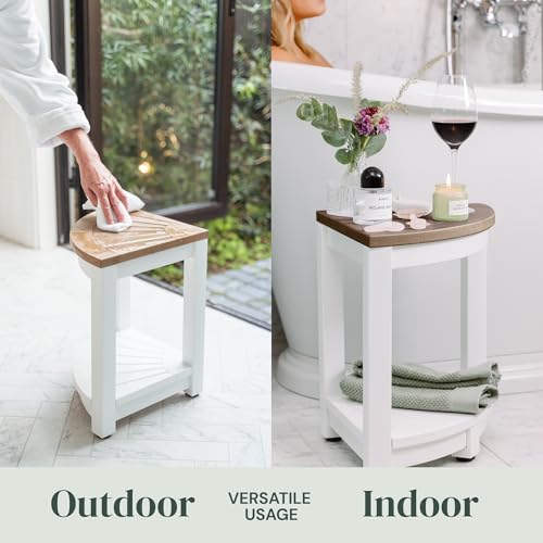ROHKEX Corner Shower Stool - Waterproof Heavy Duty