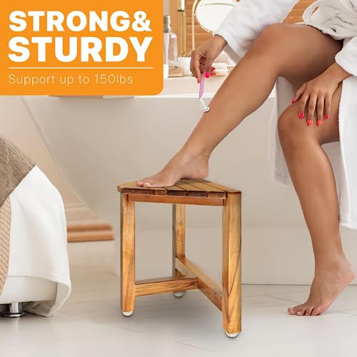 12" Shower Foot Rest - Small Corner Bench
