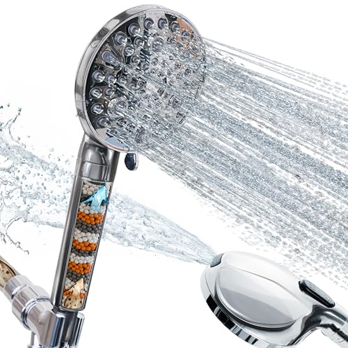 Anti-Clog Filtered Shower Head, 9+1 Functions, High Pressure