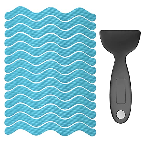 24 Pack Anti-Slip Tub Stickers with Premium Scraper