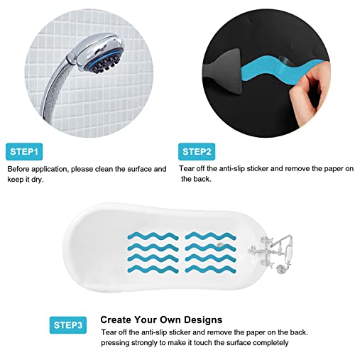 24 Pack Anti-Slip Tub Stickers with Premium Scraper