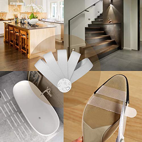 48 Clear Non-Slip Stickers for Bathtubs, Showers, Stairs