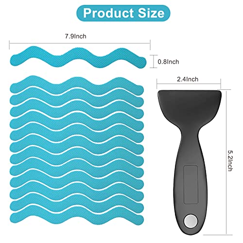 24 Pack Anti-Slip Tub Stickers with Premium Scraper