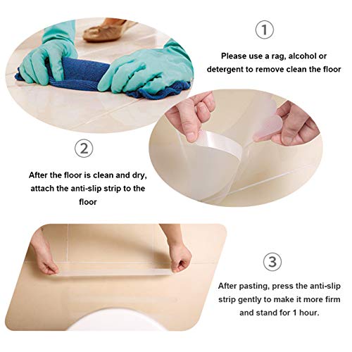 48 Clear Non-Slip Stickers for Bathtubs, Showers, Stairs