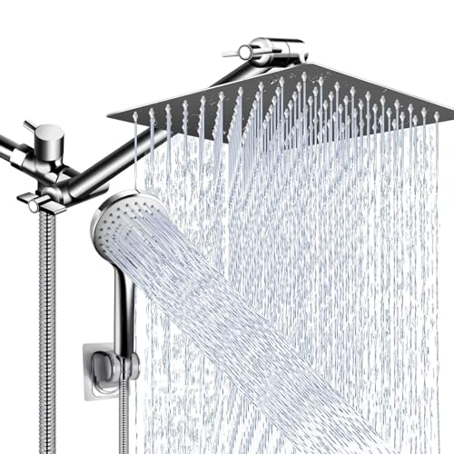 High Pressure 10 Inch Rain Shower Head Combo