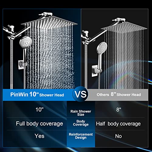 High Pressure 10 Inch Rain Shower Head Combo