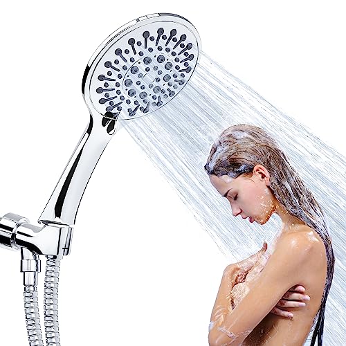 LINPUNG Handheld Shower Head: Chrome High Pressure, 6 Modes