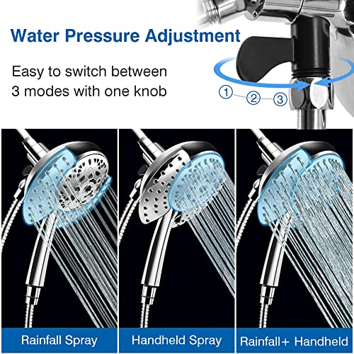 High Pressure Handheld Shower & Rain Head Combo