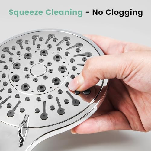 LINPUNG Handheld Shower Head: Chrome High Pressure, 6 Modes