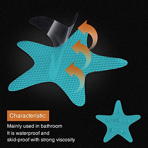 Blue Secopad Anti-Slip Shower Stickers for Bathtubs