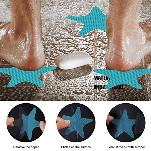 Blue Secopad Anti-Slip Shower Stickers for Bathtubs