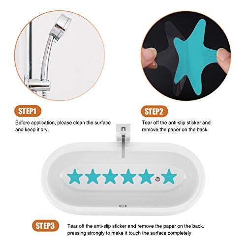 Blue Secopad Anti-Slip Shower Stickers for Bathtubs