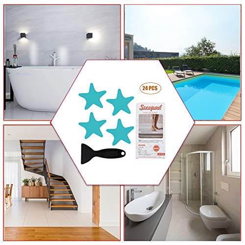 Blue Secopad Anti-Slip Shower Stickers for Bathtubs