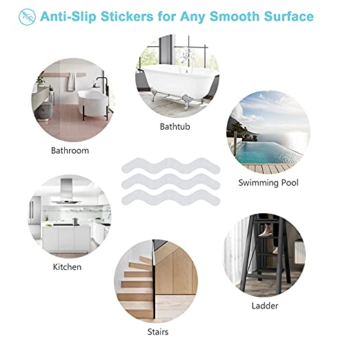 24 PCS Non-Slip Bathtub Stickers with Premium Scraper