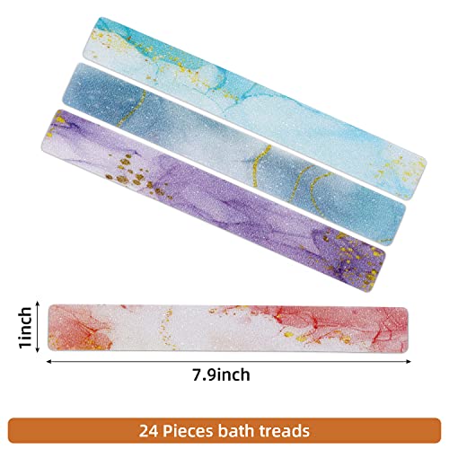 Colorful Secopad Anti Slip Bathtub Shower Strips - 24 PCS