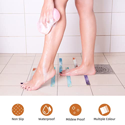 Colorful Secopad Anti Slip Bathtub Shower Strips - 24 PCS
