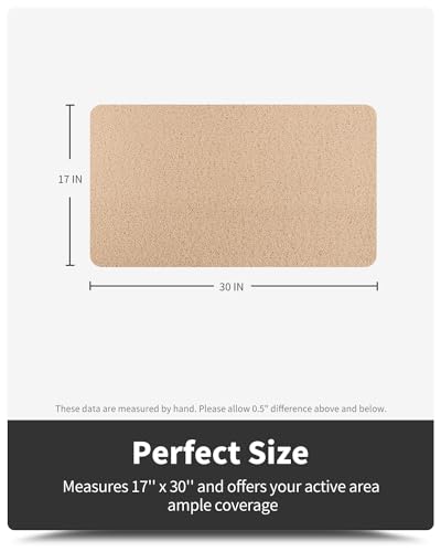 Anti-Slip Bath Mat, 17x30 Inch, for Wet Areas