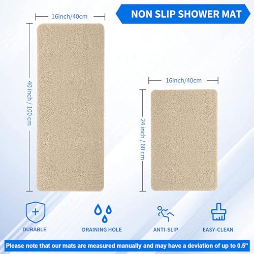 Hargiis Non Slip Bathtub Mat with Foot Scrubber