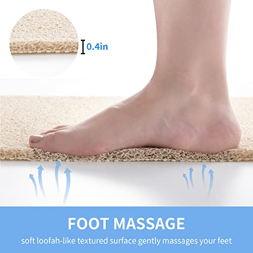Hargiis Non Slip Bathtub Mat with Foot Scrubber