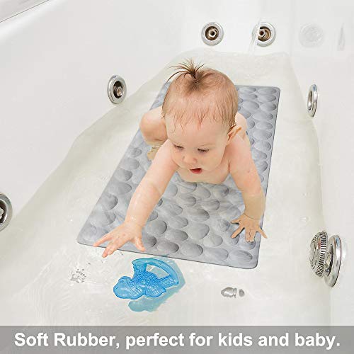 Non-Slip Bathtub Mat, 16x31.5 Inch, Strong Suction Cups