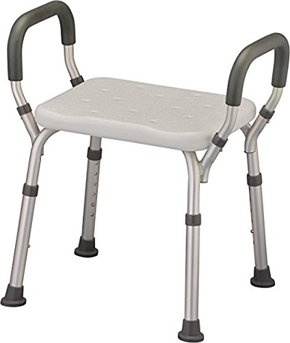 Adjustable Shower Bench with Padded Handles for Safety