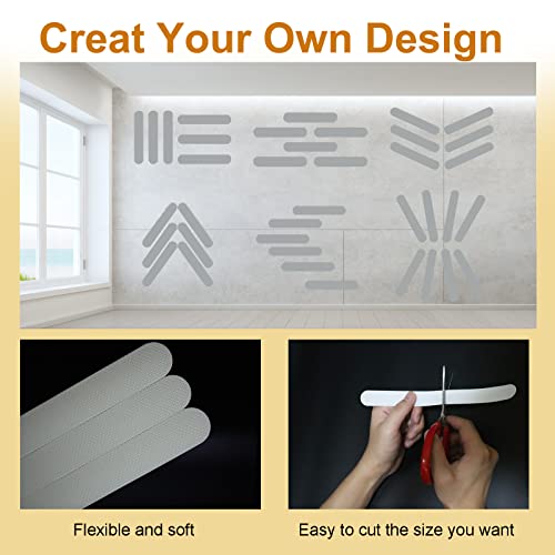 24 PCS Clear Non Slip Bathtub Stickers with Scraper