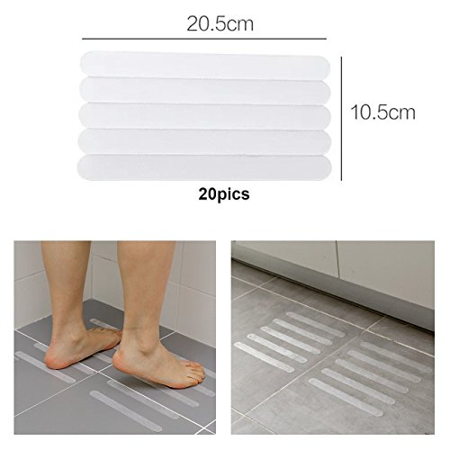 Clear Anti-Slip Stickers for Bath Safety - 24 Pcs