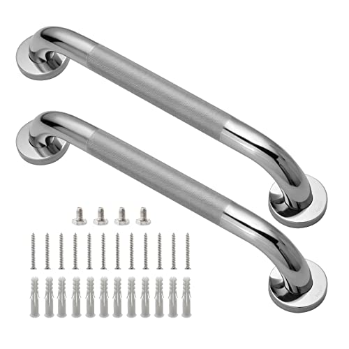 2 Pack 16" Rockgoya Shower Grab Bars: Anti-Slip Steel