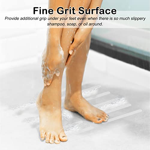 12 Pack Clear Non Slip Bathtub Stickers, 3/4" x 11