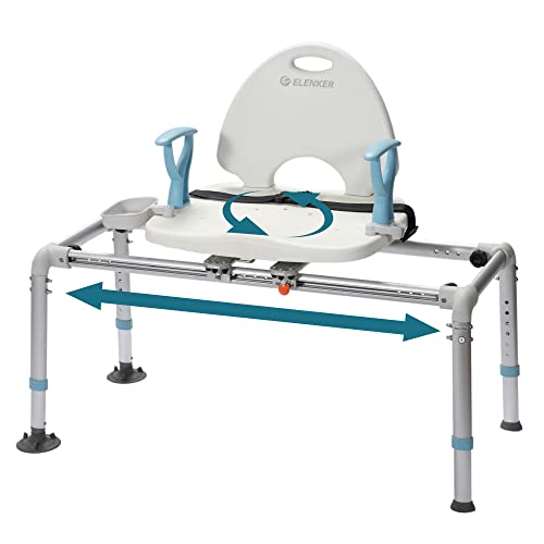 ELENKER Swivel Shower Chair for Slippery Bathtubs