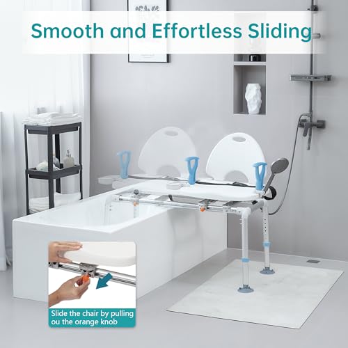 ELENKER Swivel Shower Chair for Slippery Bathtubs