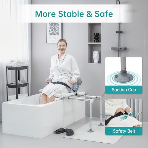 ELENKER Swivel Shower Chair for Slippery Bathtubs