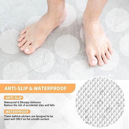 24-Piece Non-Slip Bathtub Stickers for Bathroom Safety