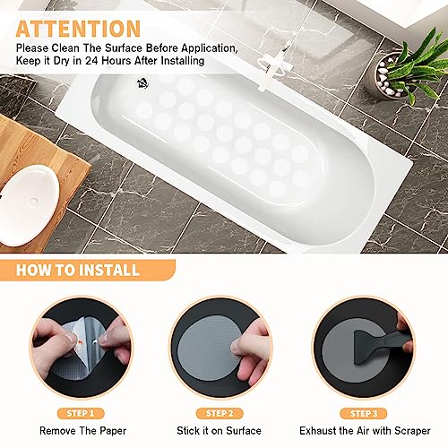 24-Piece Non-Slip Bathtub Stickers for Bathroom Safety