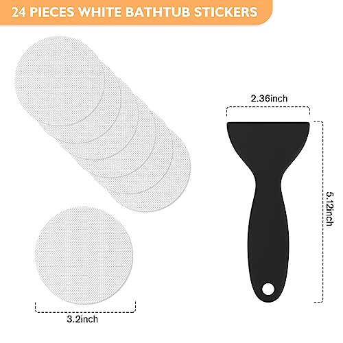 24-Piece Non-Slip Bathtub Stickers for Bathroom Safety