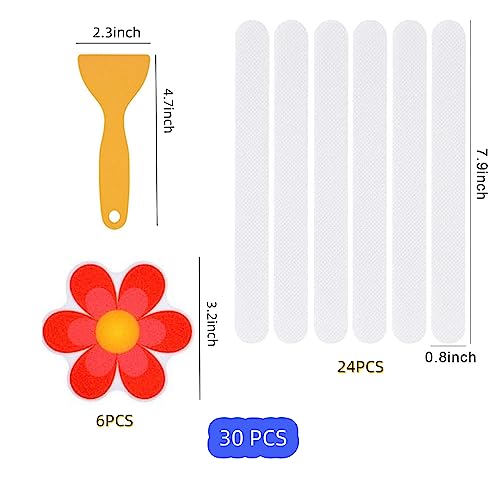 30 Sets Clear Bathtub Non-Slip Stickers - Safe & Fun