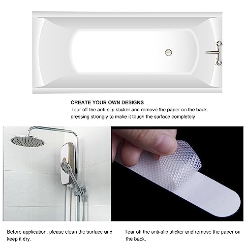 30 Sets Clear Bathtub Non-Slip Stickers - Safe & Fun