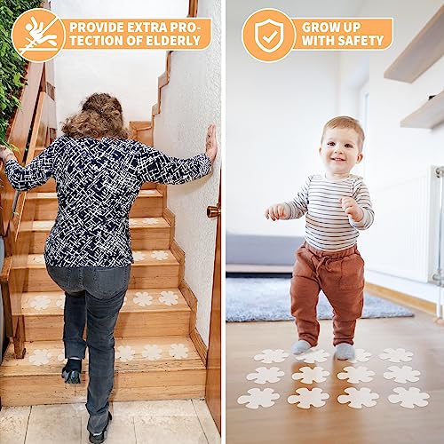 24 Flower Shower Stickers for Bathtub Safety